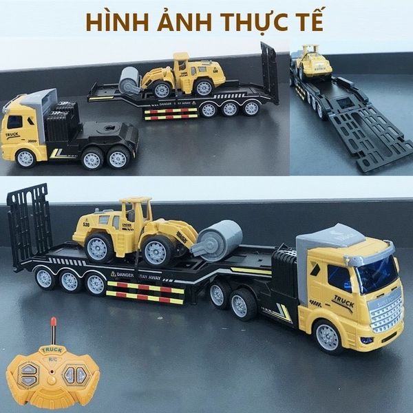 Đồ Chơi Xe Điều Khiển Chở Xe Lu QH300-6D Cho Bé Từ 6 Tuổi