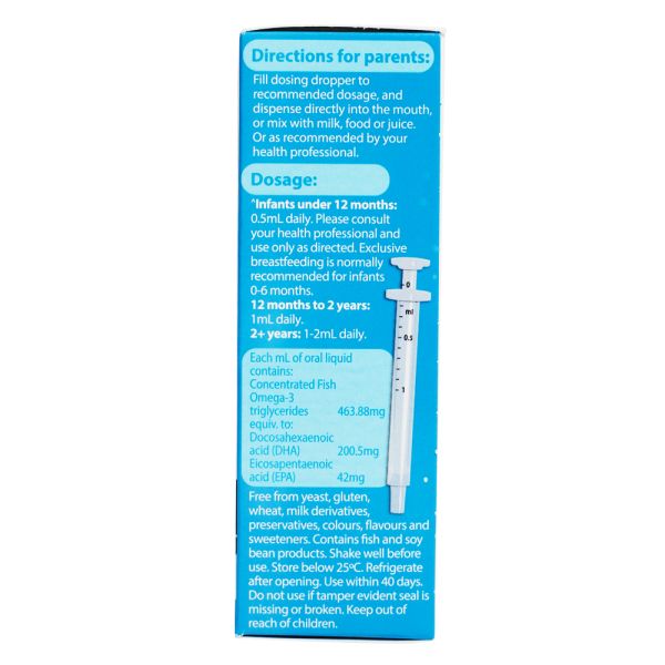 Siro Kids Smart Drops DHA Nature's Way Chai 20ml,  Thúc Đẩy Sự Phát Triển Của Não Bộ Và Hệ Thần Kinh Cho Bé