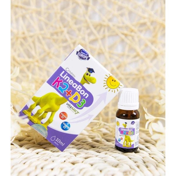 D3 K2 Lineabon Bổ Sung Vitamin D3 Cho Trẻ Sơ Sinh, Hấp Thụ Canxi Tăng Chiều Cao Cho Trẻ