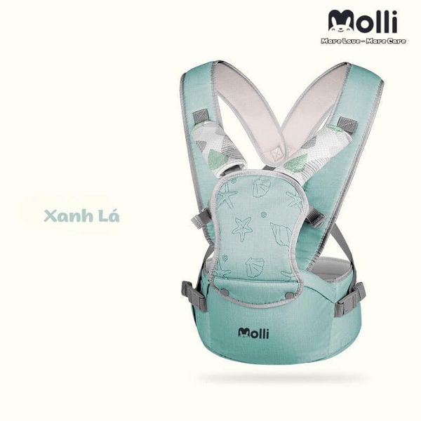 Địu Ngồi Cho Bé - Địu Ngồi Cho Bé Sơ Sinh Molli - Mẹ Và Bé, Thoáng Khí - 700Gr