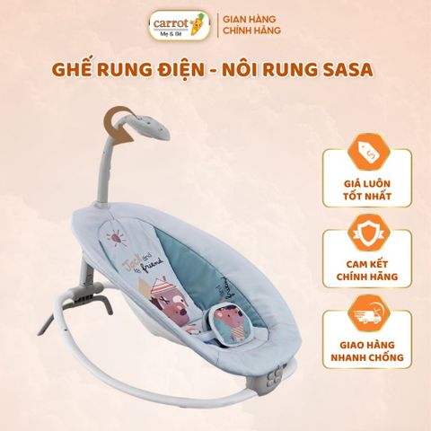 Ghế Rung Cao Cấp SaSa - Có Remote, Xoay 360 Độ, Bé 0 Tháng Tuổi
