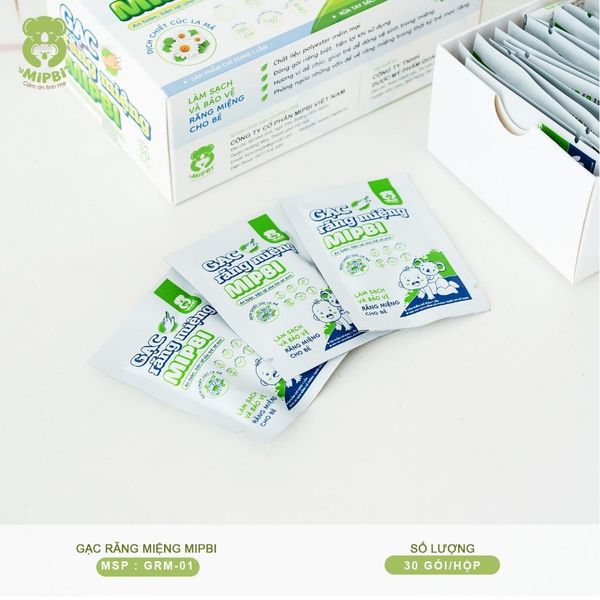 Gạc Rơ Lưỡi Mipbi Cho Trẻ Sơ Sinh Hộp 30 Gói - Siêu Thị Mẹ Và Bé Carrot