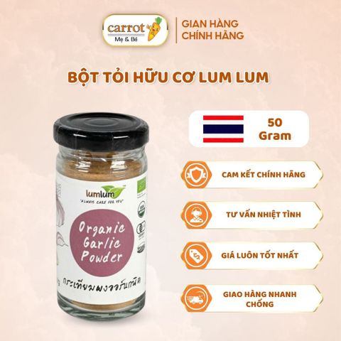 Bột Tỏi Hữu Cơ Lum Lum, Có Xào Nấu Cho Bé - 50g
