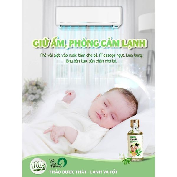 Tinh Dầu Tràm Nguyên Chất MỆ ĐOAN Nguyên Chất Giữ Ấm, Phòng Cảm Lạnh, Xua Đuổi Côn Trùng