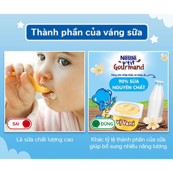 Váng Sữa Nestle Cho Bé Từ 6M+ Vỉ 4 Hộp