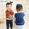 Bộ Dài Tay Nỉ Chéo Ualarogo UR3646, Set Đồ Bộ Cho Bé Trai 1-5 Tuổi