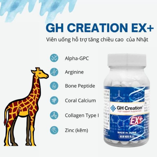 Viên Uống Hỗ Trợ Chiều Cao GH Creation EX 270 Viên Nhật Bản