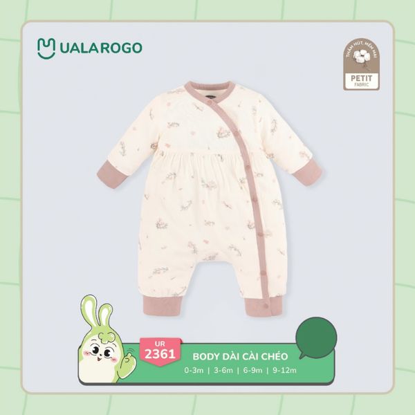 Body Sơ Sinh Dài Tay Ualarogo UR2361 Petit Cotton Mềm Mịn Thoáng Mát Cao Cấp Bé Trai Bé Gái