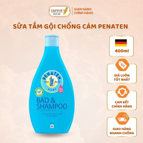 Sữa Tắm Cho Bé PENATEN 2In1, Sữa Tắm Gội Chống Cảm  400ML Đức Cho Bé, Ngừa Cảm, Dưỡng Ẩm