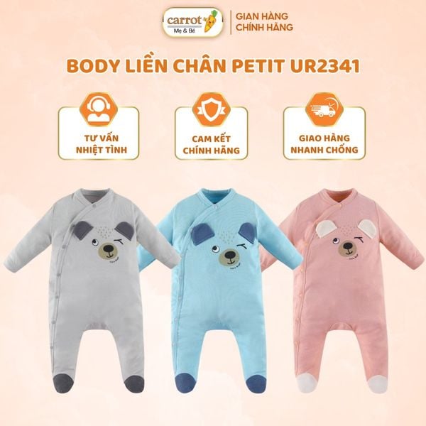 Body Liền Chân Petit UR2341, Bộ Body Cho Bé Trai, Bé Gái Từ 0-6M