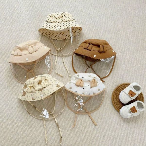 Mũ Chống Giọt Bắn Cho Bé Hình Tai Gấu Nhiều Màu Cho Bé Trai, Bé Gái