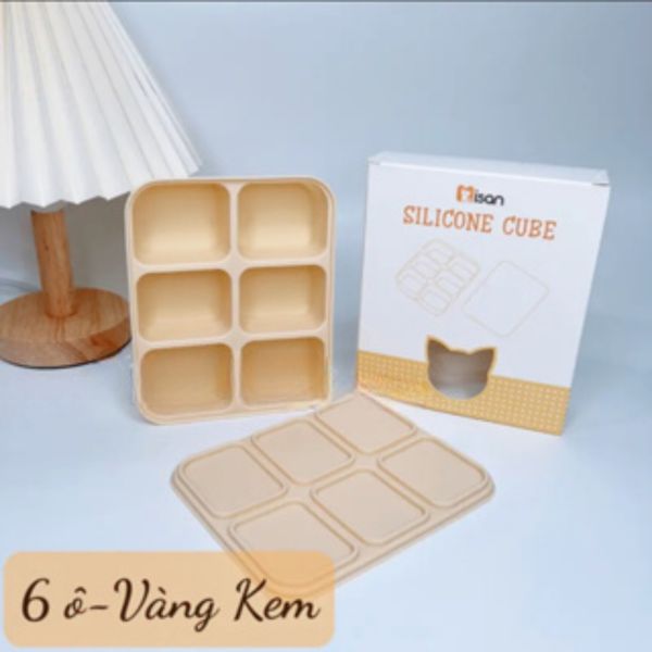 Khay Trữ Đông Silicon Cube 6 Ngăn Misan, Khay Đựng Đồ Ăn, Khay Đựng Đá