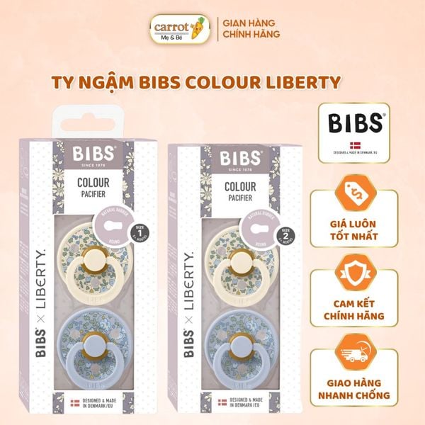 Ti Giả Bibs Đan Mạch Cao Su Tự Nhiên Chính Hãng Cho Bé, 100% Cao Su Tự Nhiên