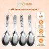 Thìa Inox Sus 316 Hoạ Tiết, Muỗng Tập Ăn Không Gỉ Cho Bé