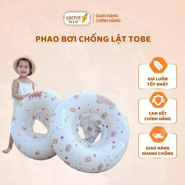 Phao Bơi Chống Lật TOBE Hình Gấu Cho Bé, Phao Đi Biển, Phao Tập Bơi