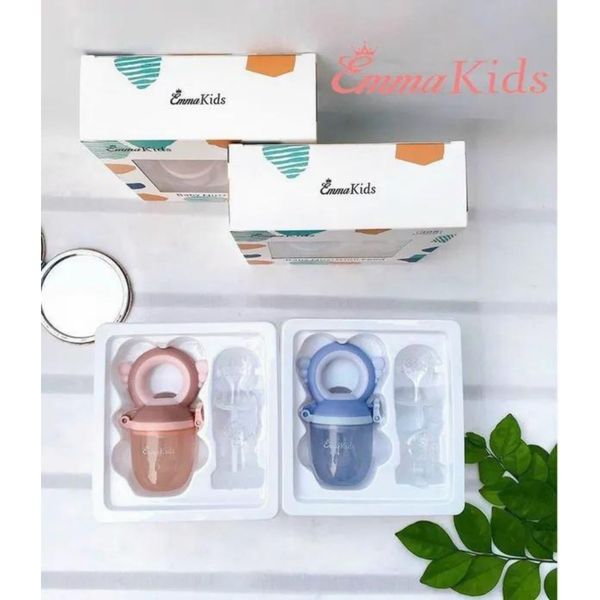 Túi Nhai Ăn Dặm Emma Kids Cho Bé Bằng Silicone Gồm 3 Túi Nhai