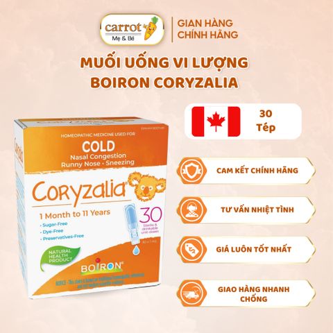 Muối Uống Vi Lượng Đồng Căn BOIRON CORYZALIA COLD - Không Chất Bảo Quản, Không Đường - 30Ml