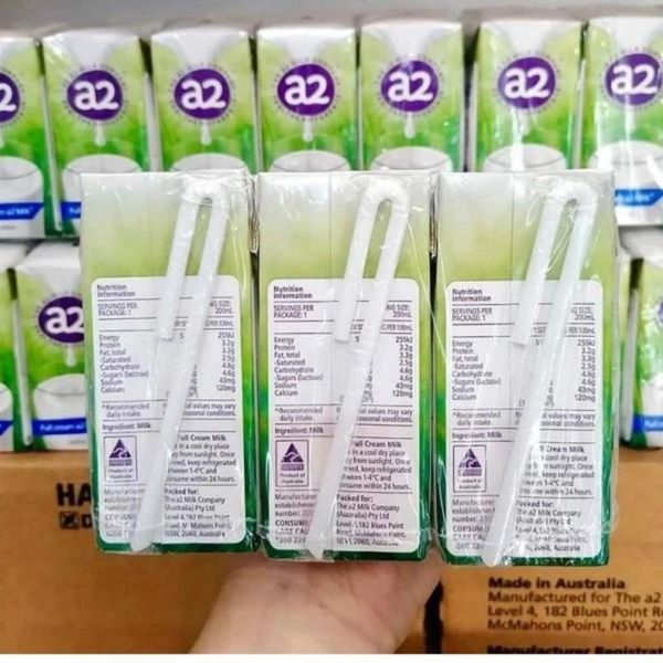 [ Lốc 6 Hộp] Sữa Tươi Sữa Triệt Trùng A2 Nguyên Kem 200ml