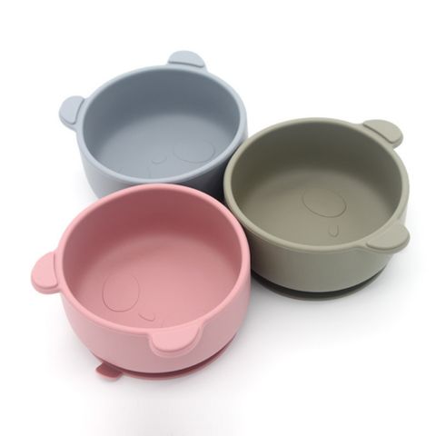 Chén Ăn Dặm Hình Gấu Silicon Bar Rot Có Đế Hít Chống Đổ Cho Bé