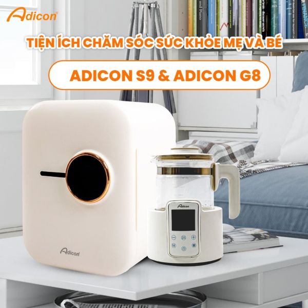 Máy Tiệt Trùng Sấy Khô UVC Led - Adicon S9, Tích Hợp 4 Chu Kì Khử Khuẩn