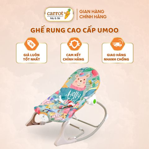 Ghế Rung Cao Cấp Cho Bé Umoo Gấu xanh 0- 4 Tuổi