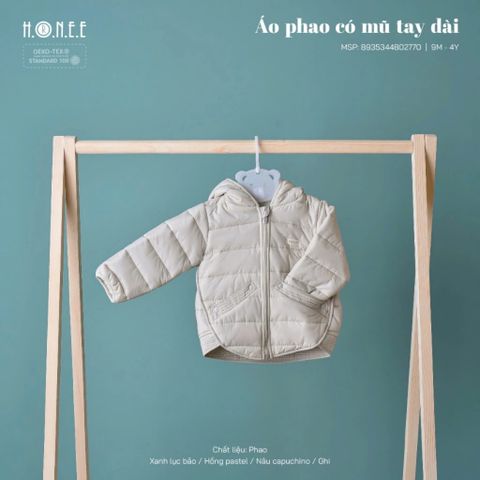 Áo Khoác Phao Trần Bông HRNEE Siêu Nhẹ Ấm Cho Bé 9 tháng - 4 Tuổi