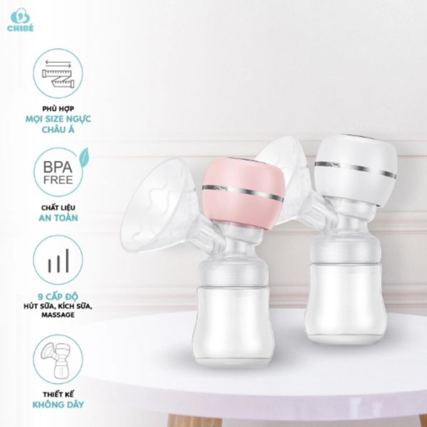 Máy Hút Sữa Không Dây ChiBé Momi 3 CB025 Với 3 Chế Độ, 9 Cấp Độ Hút