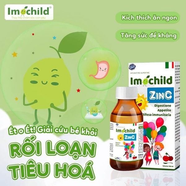 Siro Ăn Ngon Cho Bé Imochild ZinC Hỗ Trợ Bổ Sung Kẽm, Kích Thích Bé Ăn Ngon