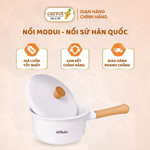 Nồi Modui - Nồi Sứ Hàn Quốc Nấu Cháo, Bột Cho Bé - 700G