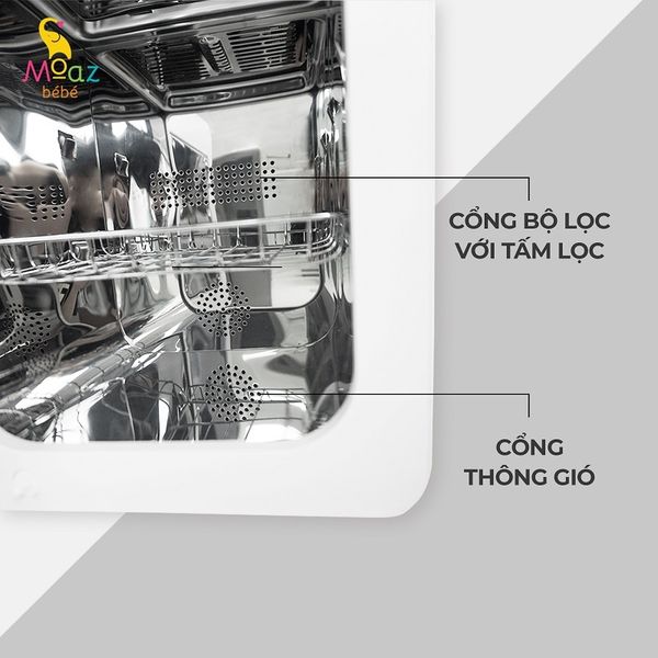 Máy Tiệt Trùng Sấy Khô Tia UVC Và Bảo Quản Bình Sữa Moaz BéBé MB 038