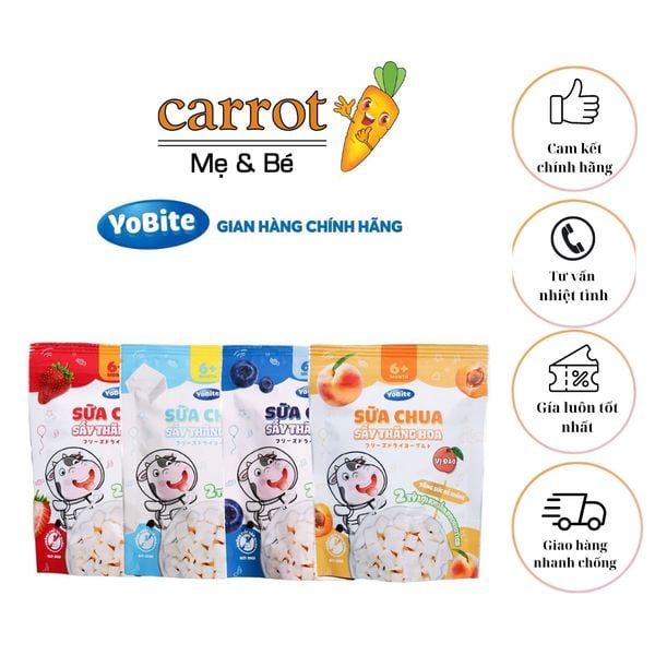 Sữa Chua Khô Yobite Kids - 2 tỷ lợi khuẩn cho bé ăn dặm 6+ đủ vị