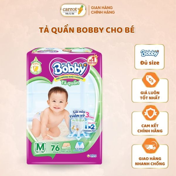 Tã Dán Sơ Sinh BOBBY, Miếng Lót Sơ Sinh - Nhiều Size Phù Hợp Dành Cho Bé - Mới