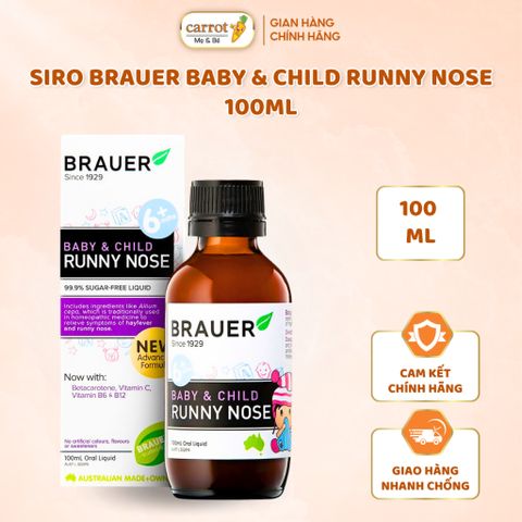 Siro Giảm Sổ Mũi Brauer Baby & Child Runny Nose 100ML