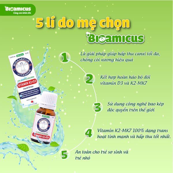 Vitamin D3 K2 BioAmicus Lọ 10ml