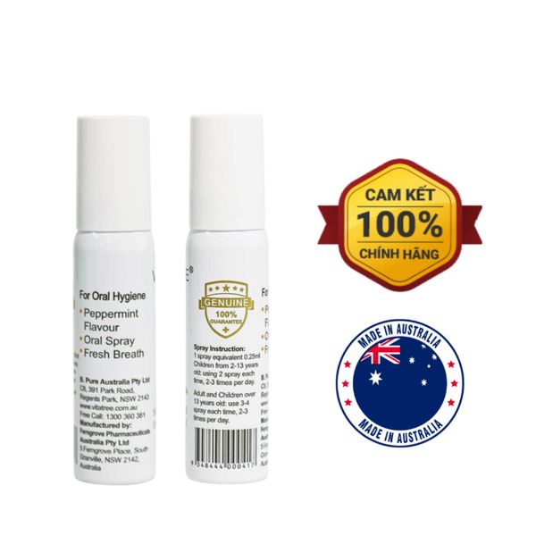 Chai Xịt Giảm Đau Họng Keo Ong Vitatree 30ML Xịt Họng Vitatree, Xịt Keo Ong Vitatree