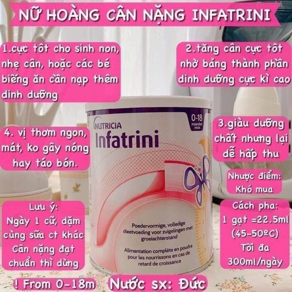 Sữa Infatrini Đức 400g Cho Trẻ 0-18 Tháng