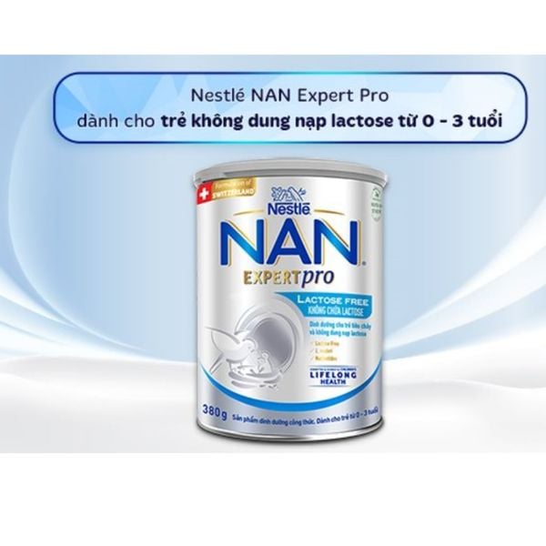 Sữa Nan Expert Pro Lactose Free Thụy Sỹ 380g cho bé từ 0 - 3 tuổi