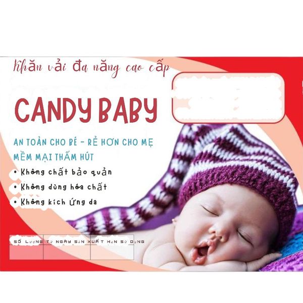 Khăn Vải Cao Cấp Canday Baby - 300G, Khăn Vải Khô Đa Năng Cho Bé