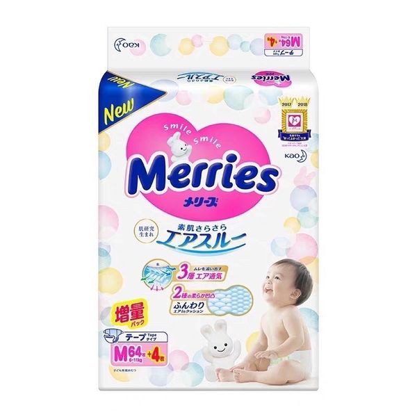 Tã - Bỉm quần Merries nội địa Nhật size M 56 + 4 miếng (6-11kg)