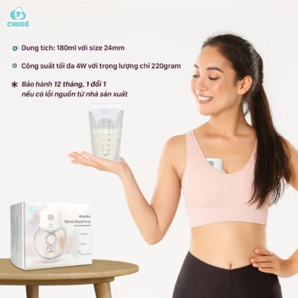 Máy Hút Sữa Rãnh Tay ChiBé CB019, Máy Hút Sữa Không Dây Tiện Lợi
