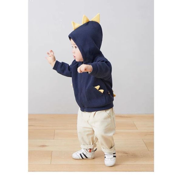 Áo Khoác Tay Dài Có Tai Cho Bé Chất Liệu Tổ Ong Dày Dặn Từ Size 1- Size 7