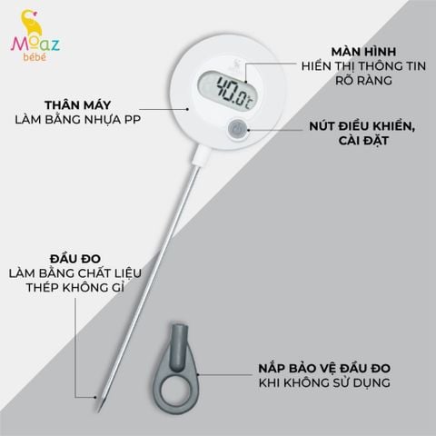 Nhiệt Kế Đo Chất Lỏng MOAZ BÉBÉ  MB020, Nhiệt Kế Đo Sữa