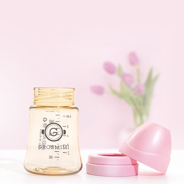 Bình Sữa Grosmimi PPSU 200ML Màu Hồng, Bình Sữa Hàn Quốc