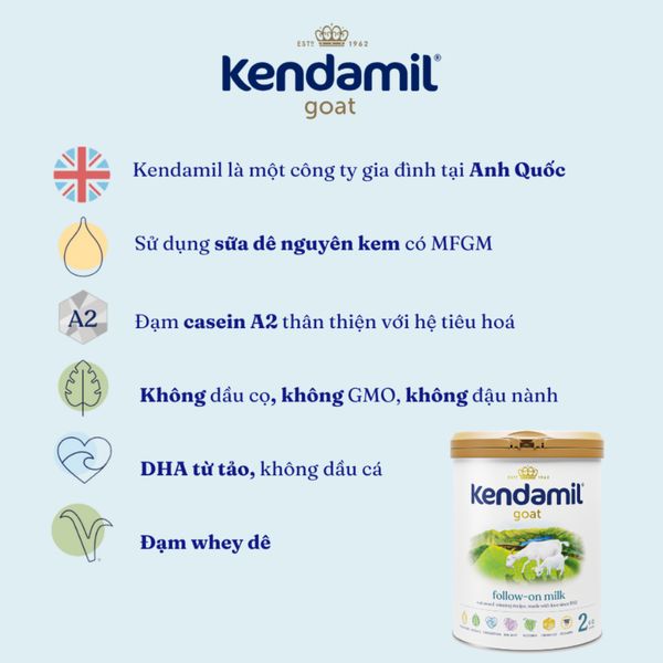 Sữa Kendamil Goat Số 1 800g (0-6 tháng)