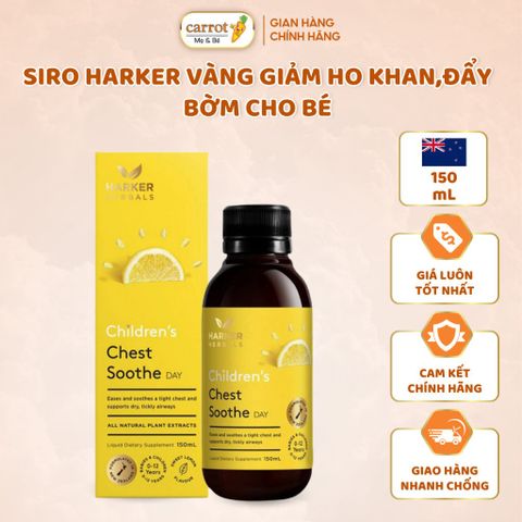 Siro Harker vàng giảm ho khan,đẩy bờm cho bé 150ml