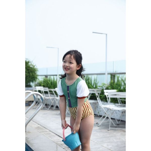 Bộ Đồ Bơi Bé Gái Mompa Kèm Mũ, Đồ Bơi Cho Bé Biển