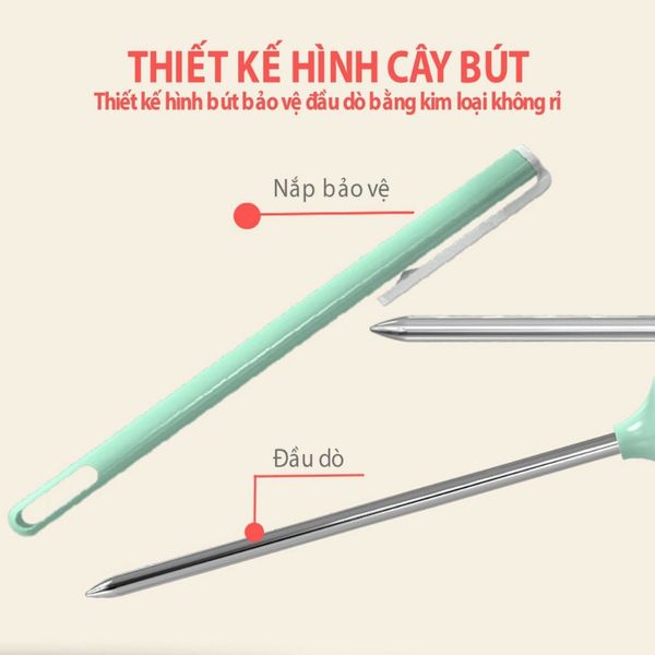 Nhiệt Kế Đo Nhiệt Độ Pha Sữa, Đo Nhiệt Độ Nước, Thức Ăn Kichi