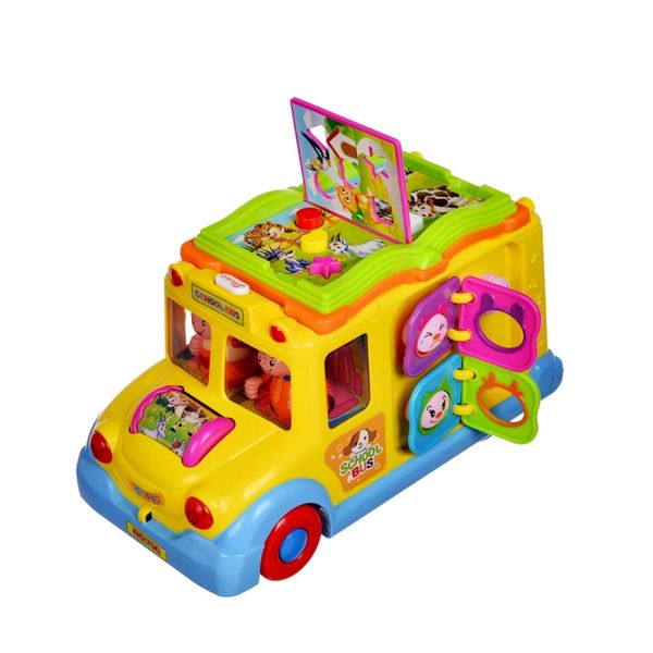 Đồ Chơi Xe Bus Hola 796 Đa Năng Chuyển Cảnh Có Nhạc Đèn Cho Bé