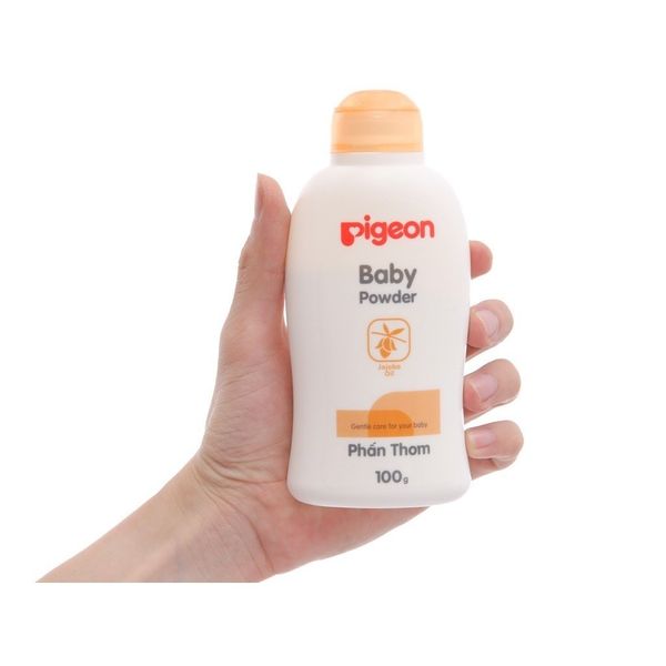 Phấn thơm em bé Pigeon Nắp màu 100g, Bảo Vệ Làn Da Nhạy Cảm Của Bé - Siêu Thị Mẹ Và Bé Carrot