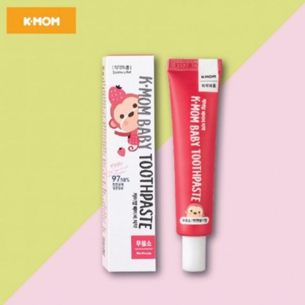 Kem Đánh Răng K-Mom Hàn Quốc  Vị Dâu Cho Bé Từ 6-36M
